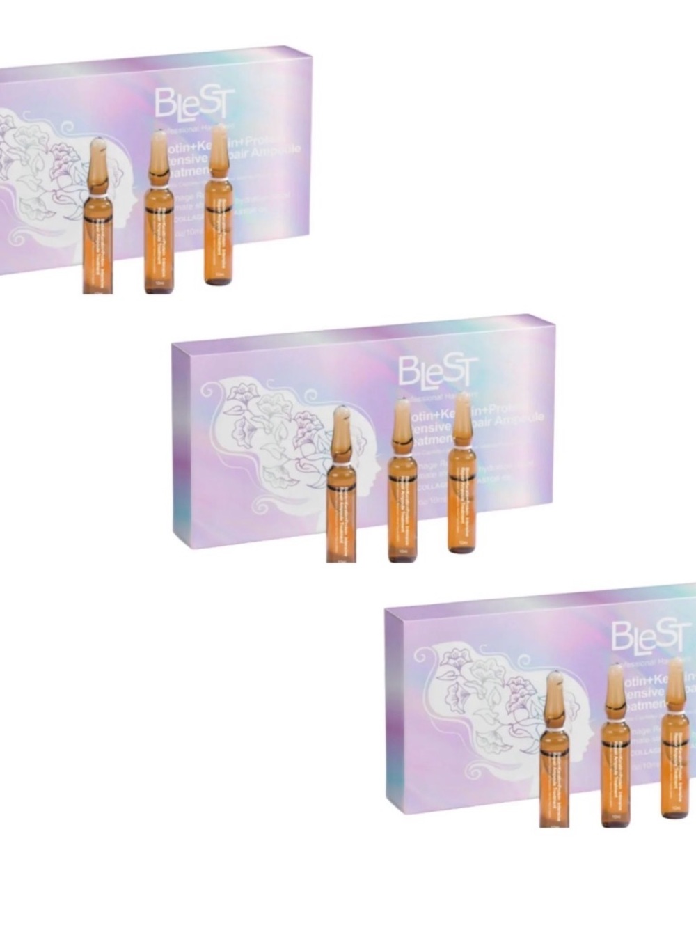 Intensive Hair Treatment Ampoules - Brown - 3 Pack